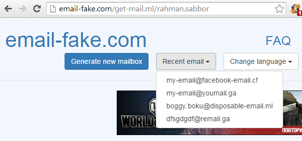 fake address make fake email
